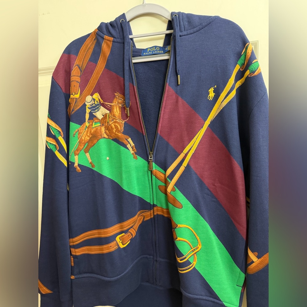 Ralph Lauren Polo - Equestrian Print Zip Hoodie - Picture 2 of 7